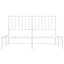 sengeramme med sengegavl 140x190 cm metal hvid