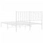 sengeramme med sengegavl 140x190 cm metal hvid