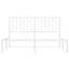 sengeramme med sengegavl 140x200 cm metal hvid