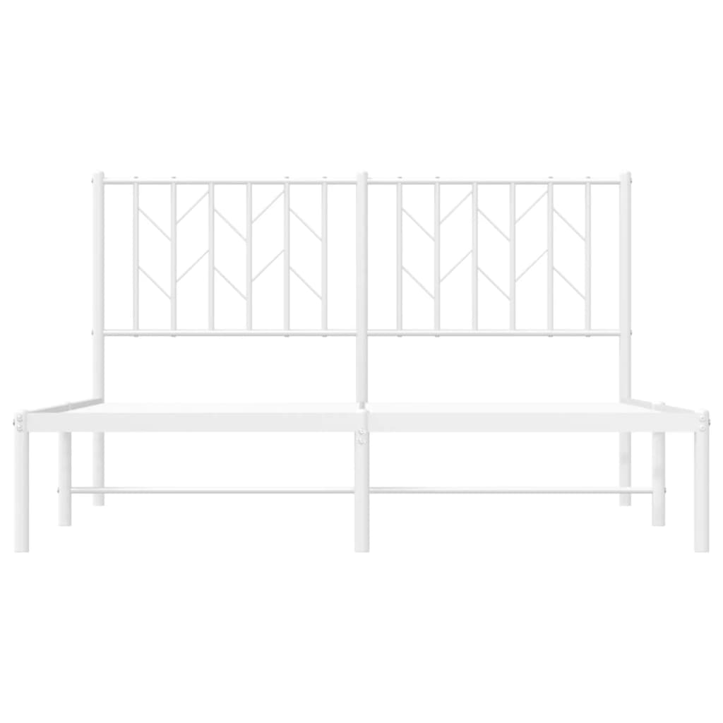 sengeramme med sengegavl 140x200 cm metal hvid