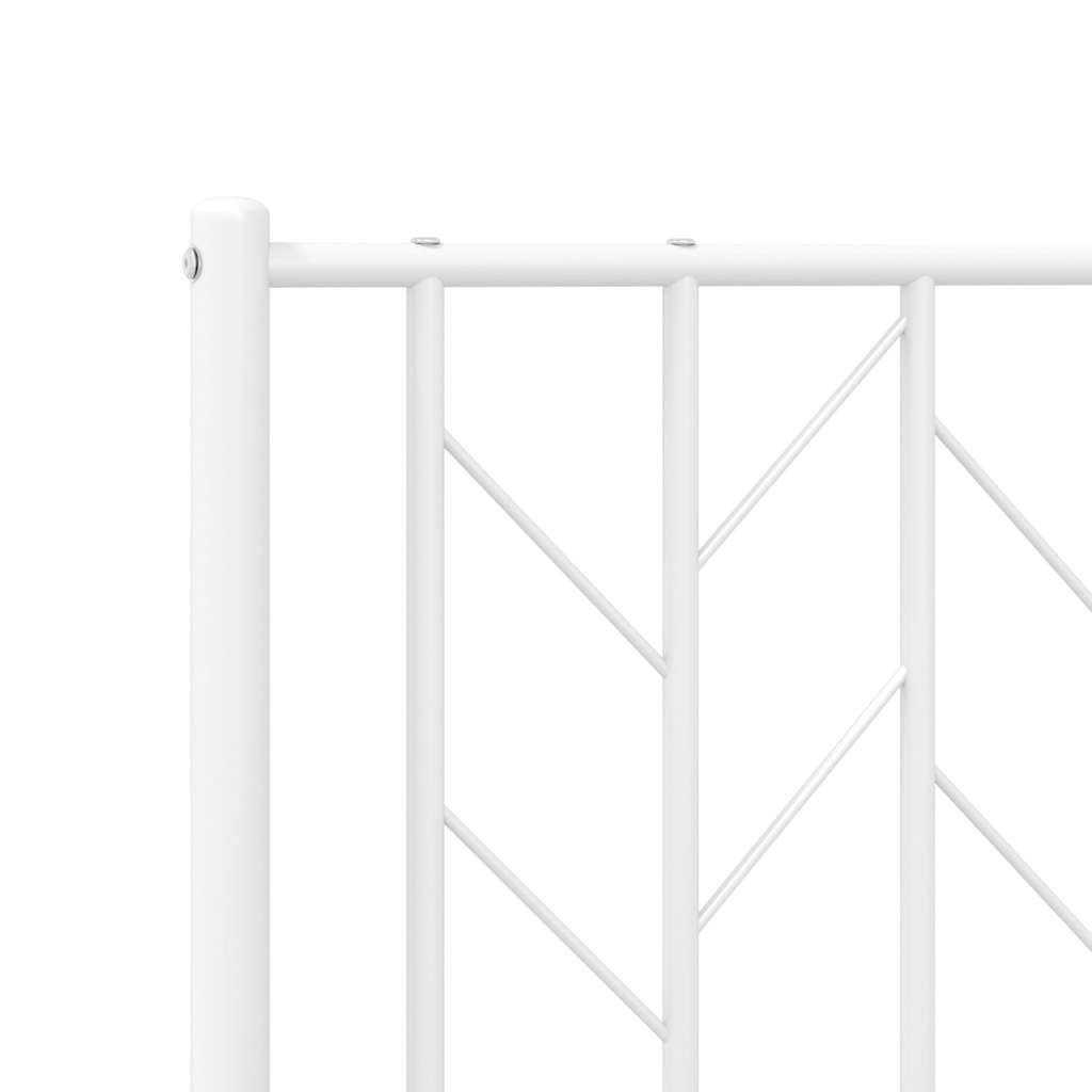 sengeramme med sengegavl 150x200 cm metal hvid