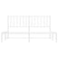 sengeramme med sengegavl 160x200 cm metal hvid