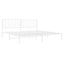 sengeramme med sengegavl 193x203 cm metal hvid