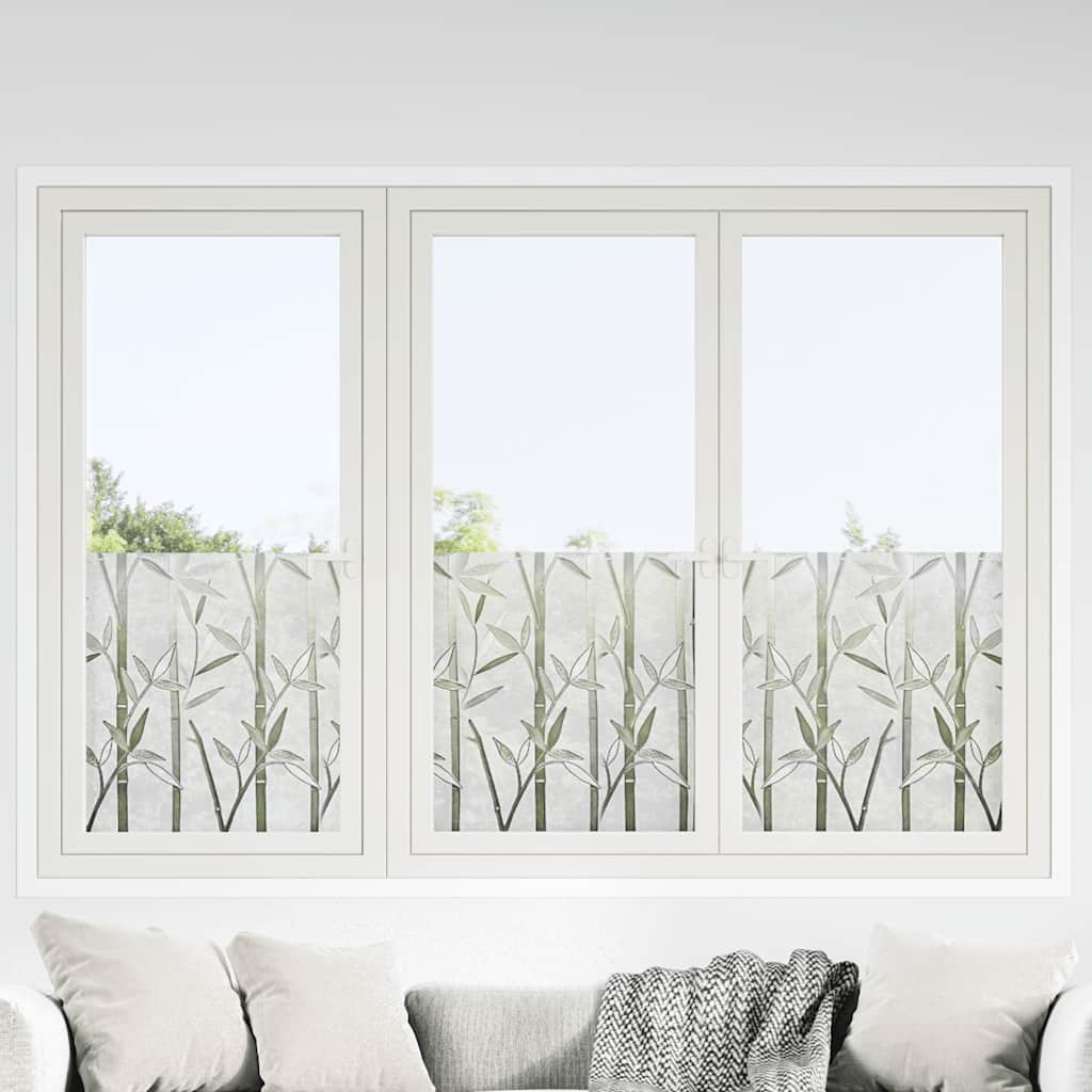 vinduesfolier 4 stk. bambusmønster matteret PVC