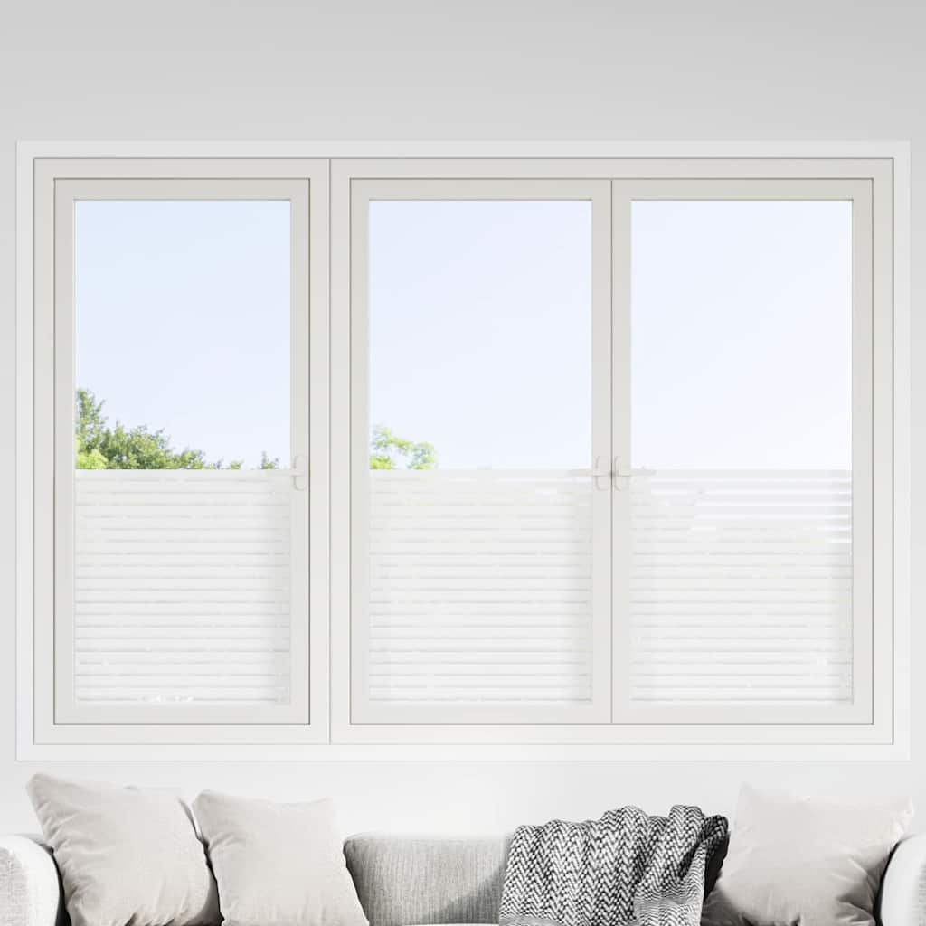 vinduesfolier 4 stk. stribemønster matteret PVC