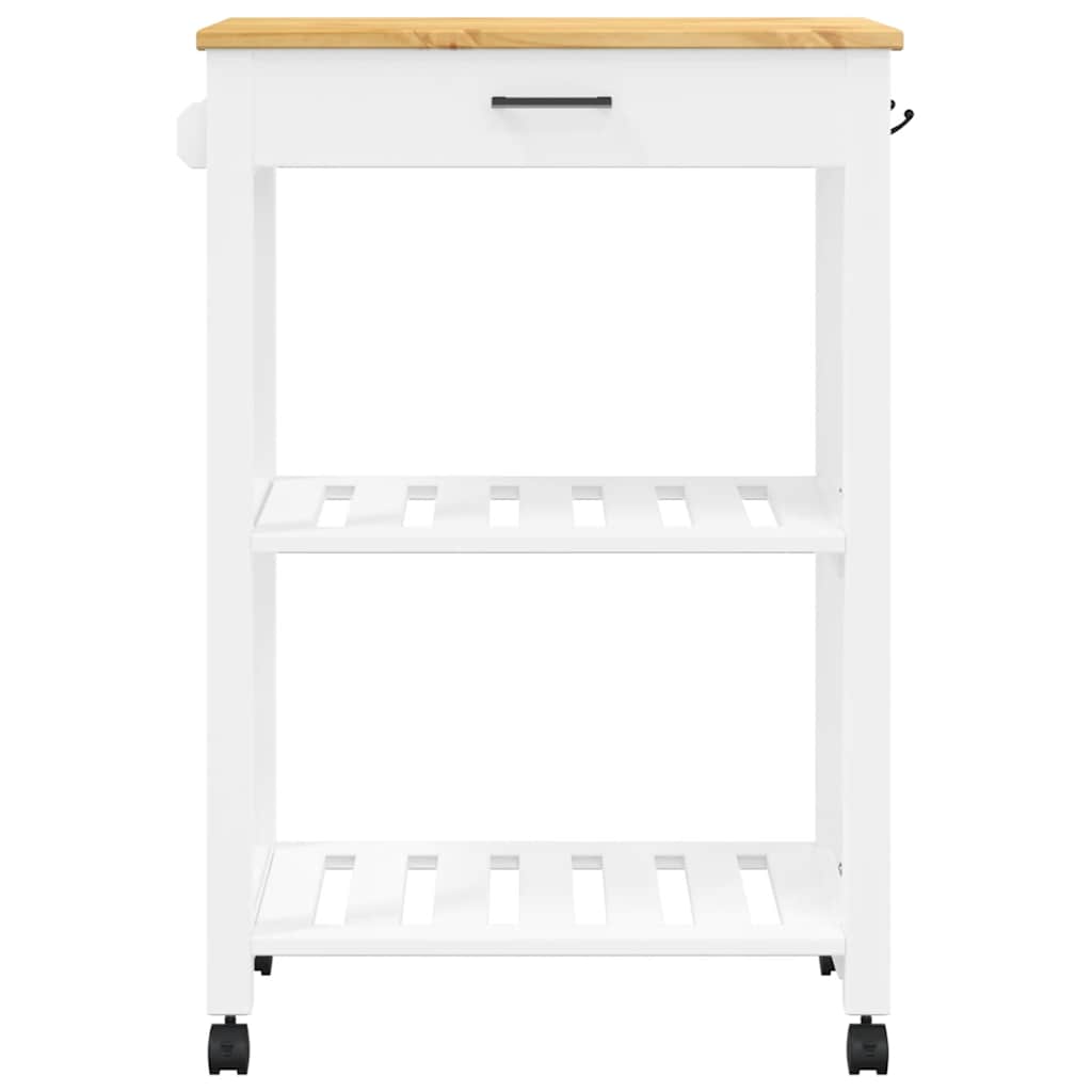 køkkenvogn MONZA 60x40x88,5 cm massivt fyrretræ