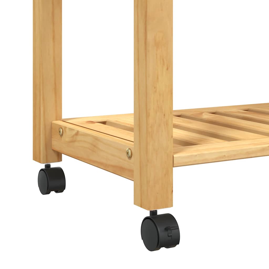 køkkenvogn MONZA 84x40x88,5 cm massivt fyrretræ
