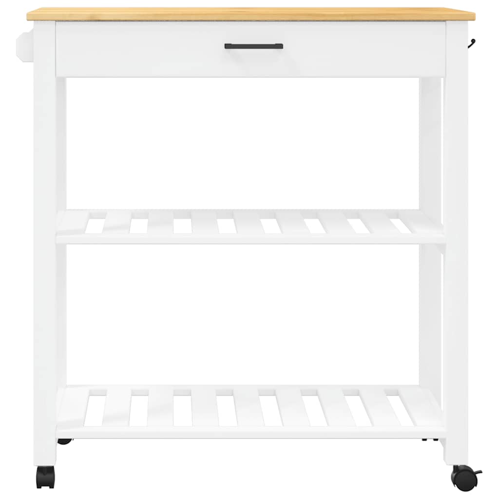 køkkenvogn MONZA 84x40x88,5 cm massivt fyrretræ