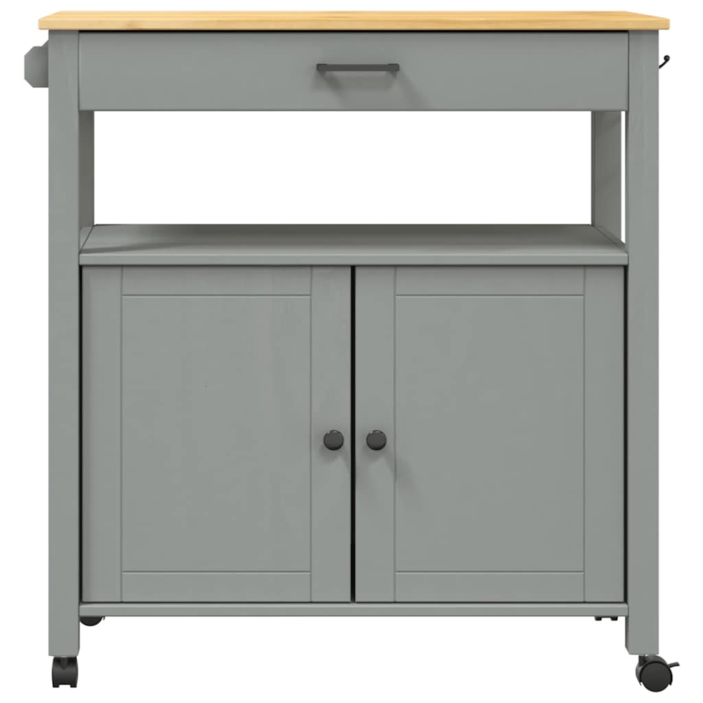 køkkenvogn MONZA 84x40x88,5 cm massivt fyrretræ