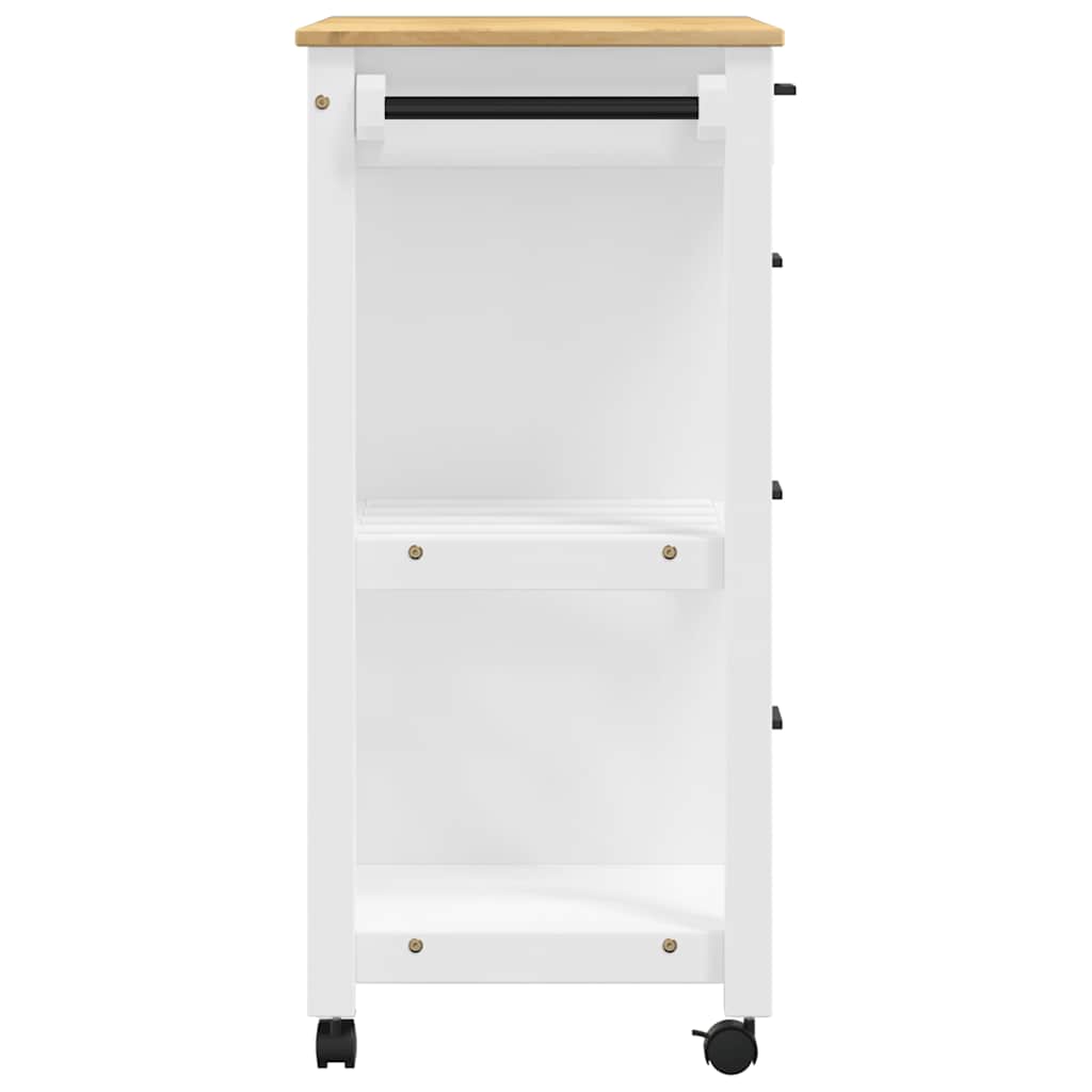 køkkenvogn MONZA 84x40x88,5 cm massivt fyrretræ
