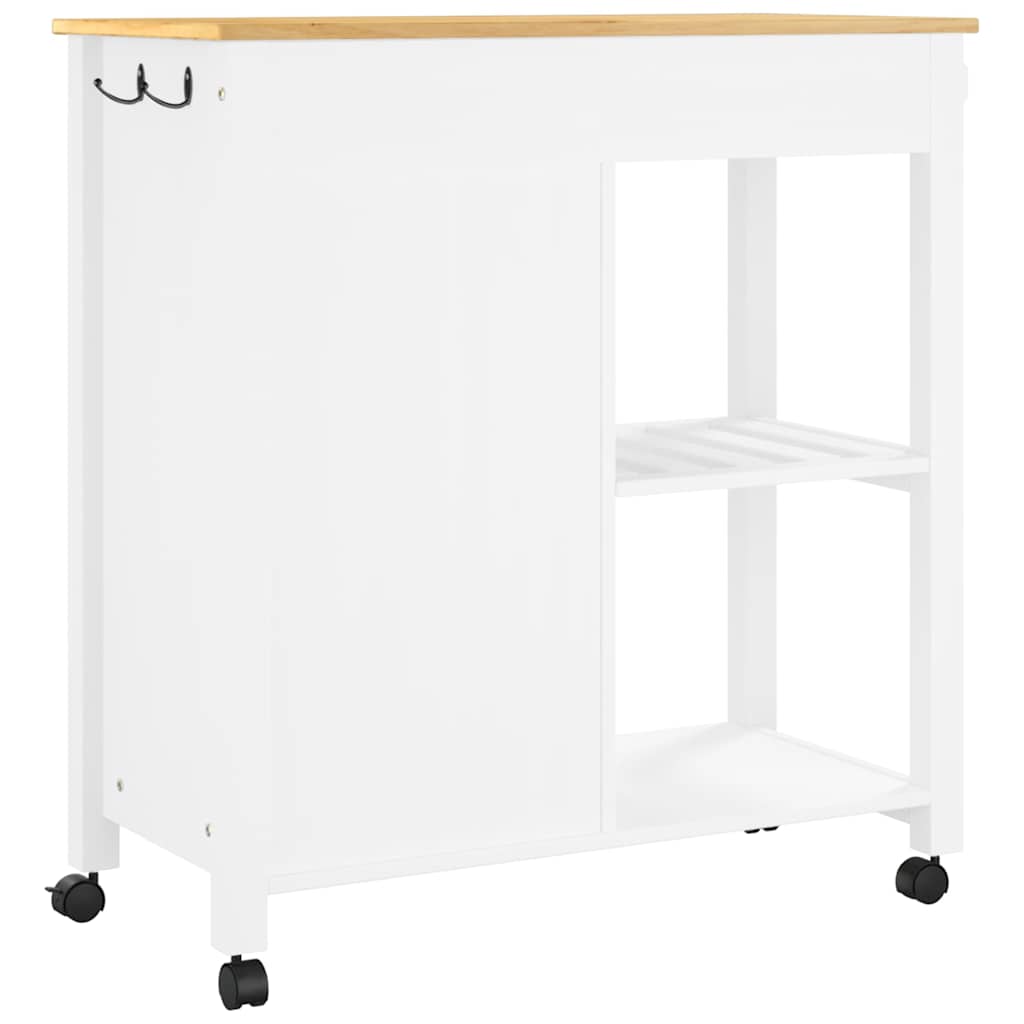 køkkenvogn MONZA 84x40x88,5 cm massivt fyrretræ