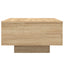 sofabord med LED-lys 55x55x31 cm sonoma-eg