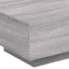sofabord med LED-lys 55x55x31 cm grå sonoma-eg