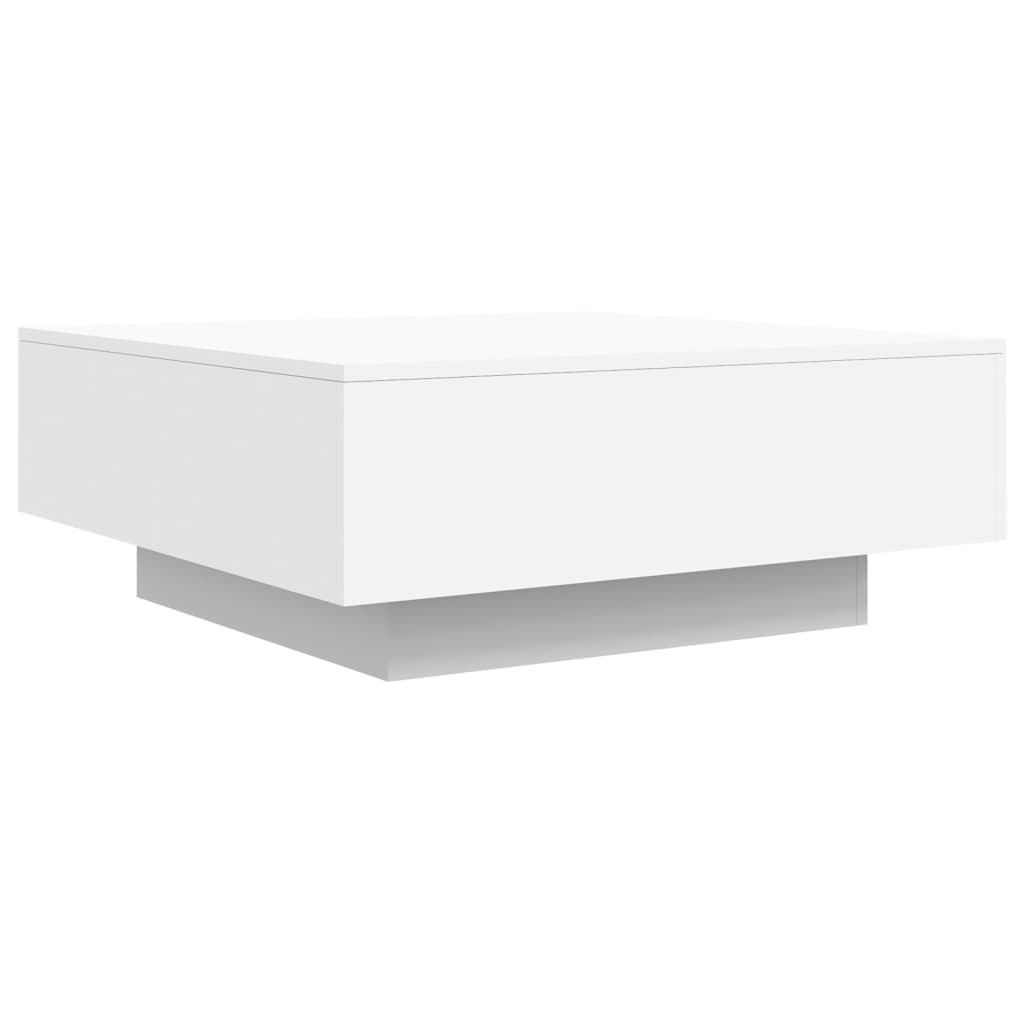 sofabord 80x80x31 cm konstrueret træ hvid