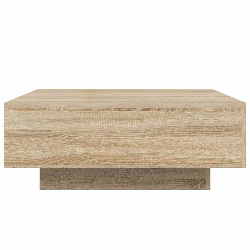 sofabord 80x80x31 cm konstrueret træ sonoma-eg