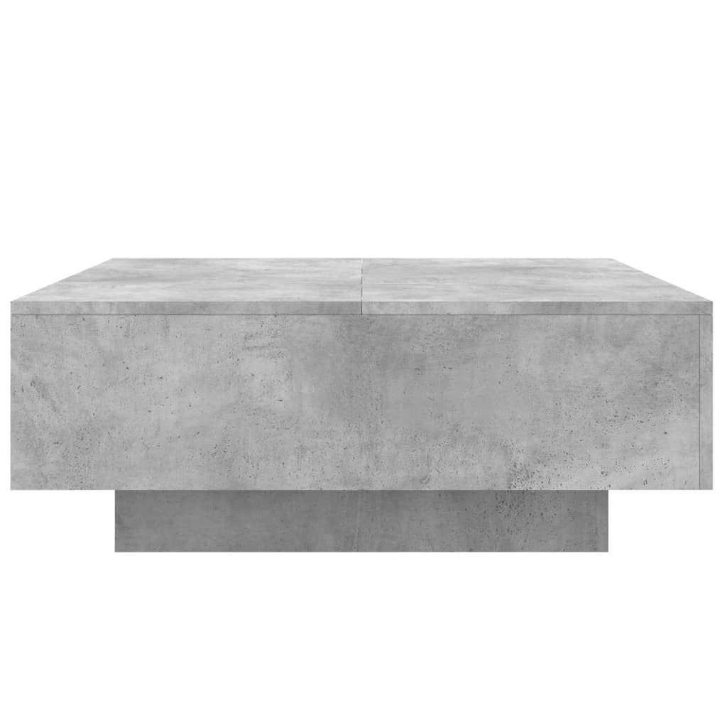 sofabord 80x80x31 cm konstrueret træ betongrå