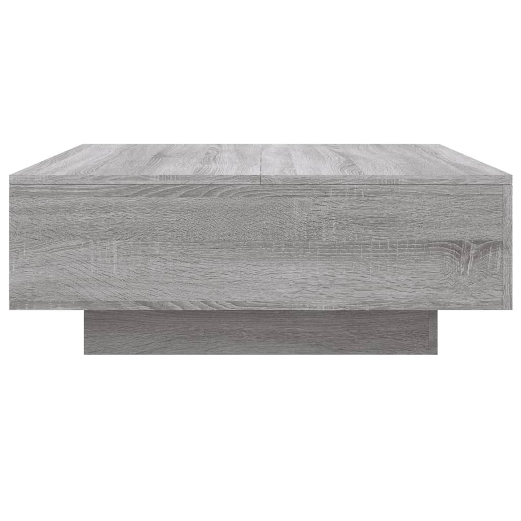 sofabord 80x80x31 cm konstrueret træ grå sonoma-eg