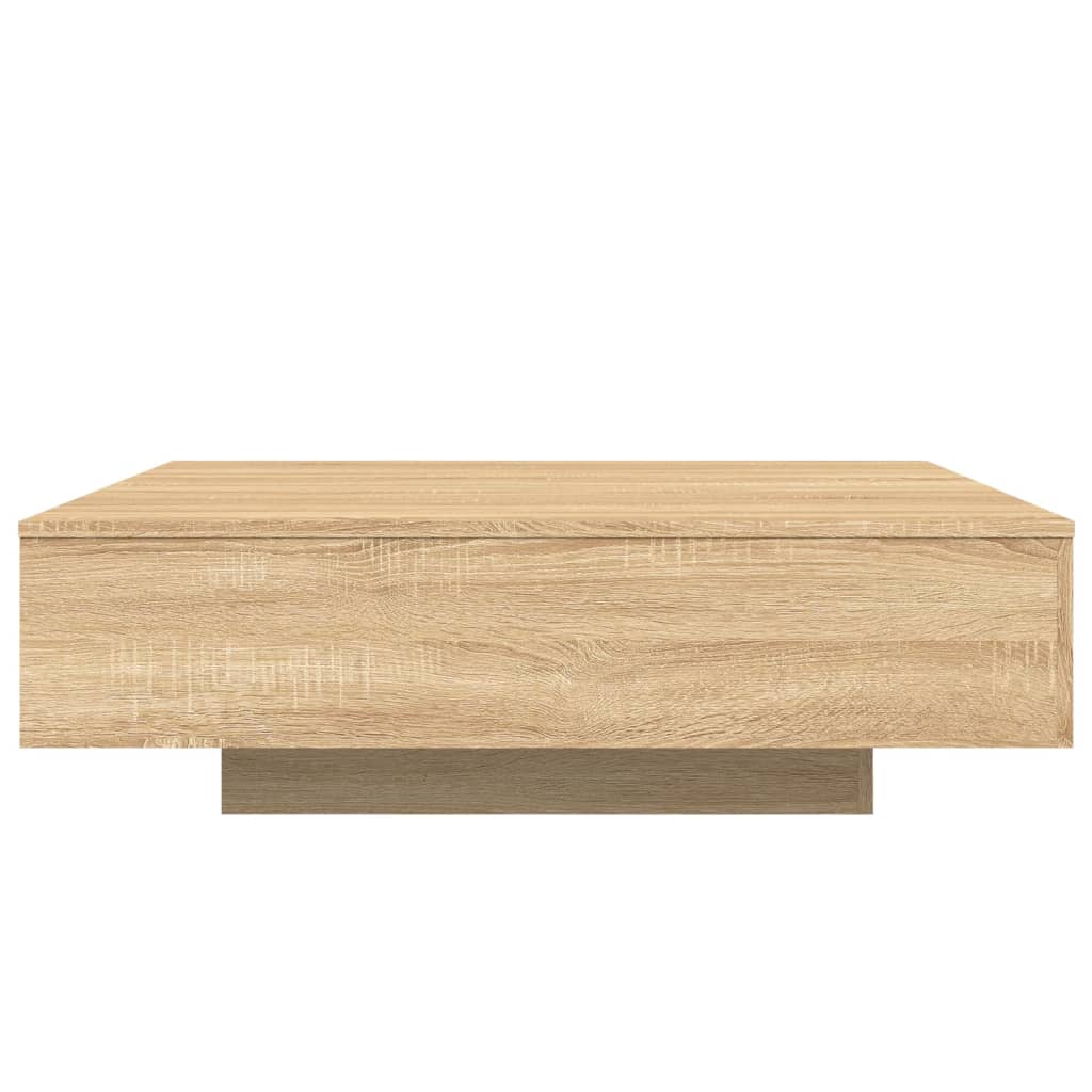 sofabord 100x100x31 cm konstrueret træ sonoma-eg