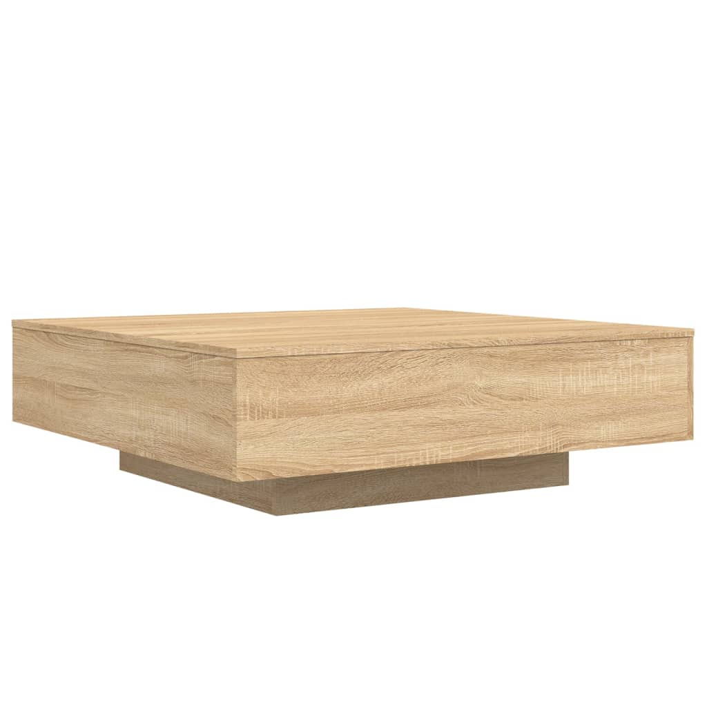 sofabord 100x100x31 cm konstrueret træ sonoma-eg