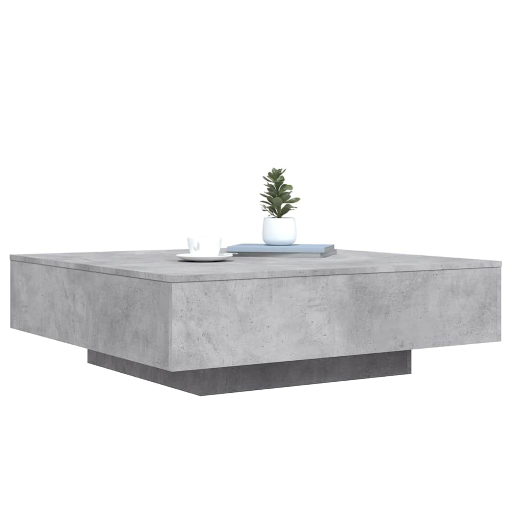 sofabord 100x100x31 cm konstrueret træ betongrå