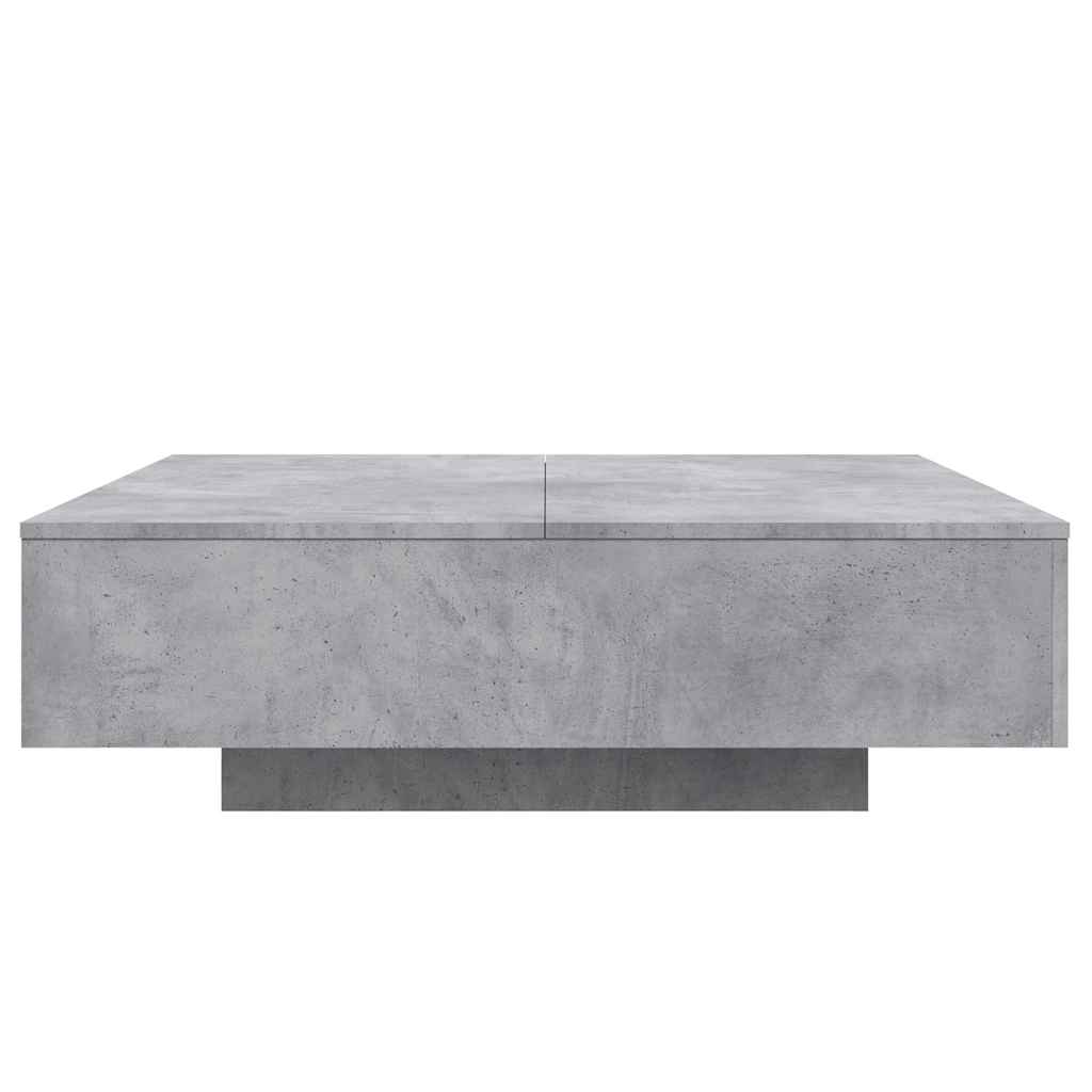 sofabord 100x100x31 cm konstrueret træ betongrå