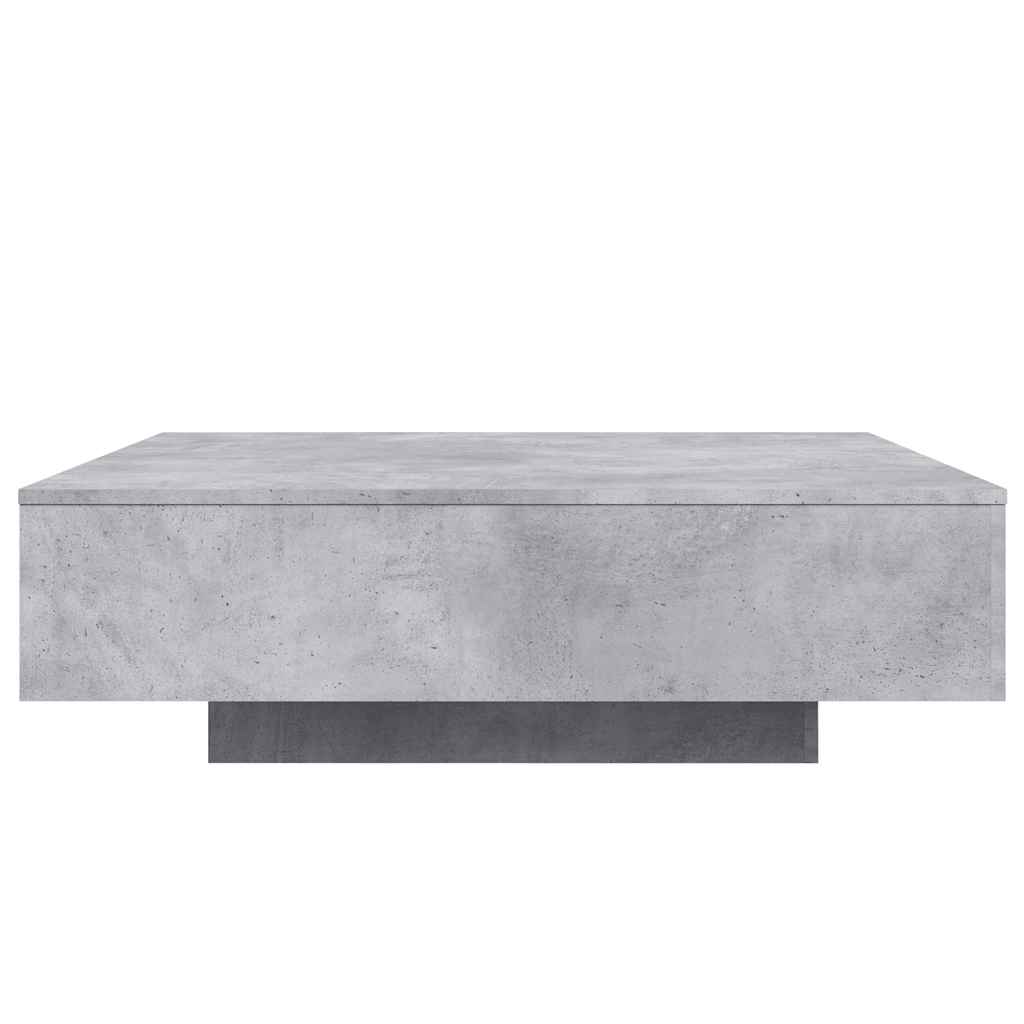 sofabord 100x100x31 cm konstrueret træ betongrå