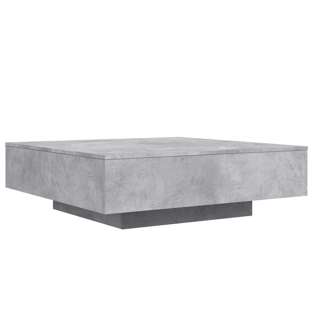 sofabord 100x100x31 cm konstrueret træ betongrå