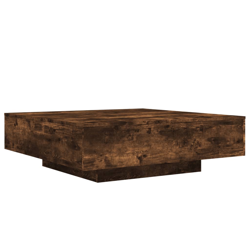 sofabord 100x100x31 cm konstrueret træ røget sonoma-eg