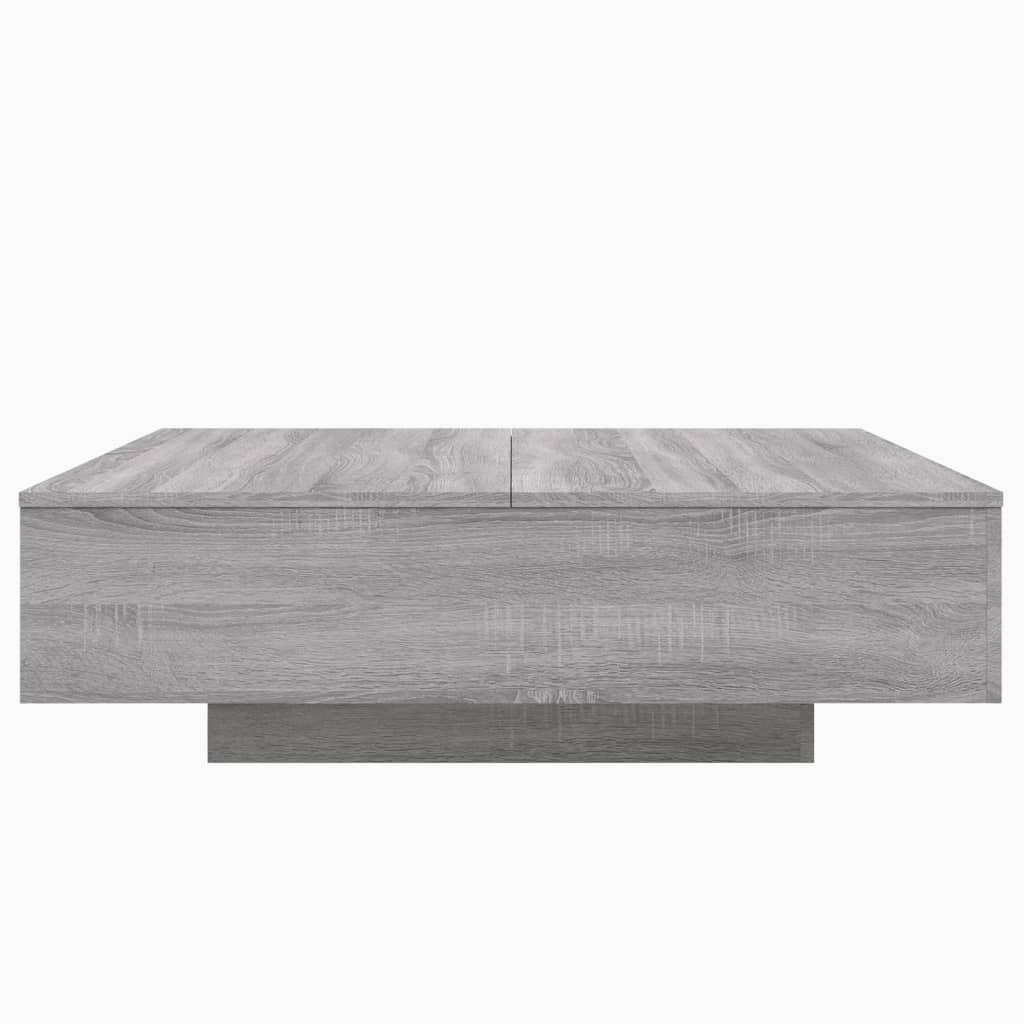 sofabord 100x100x31 cm konstrueret træ grå sonoma-eg