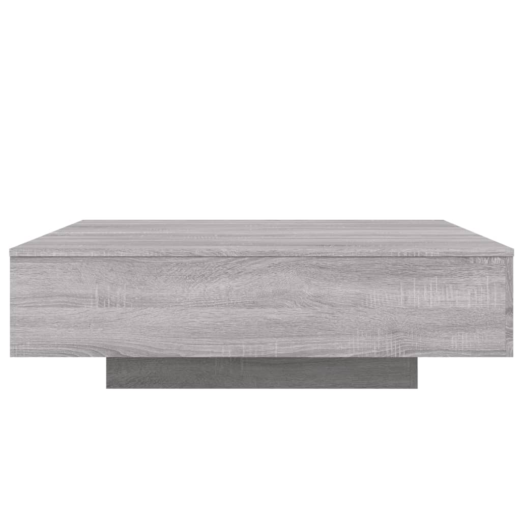 sofabord 100x100x31 cm konstrueret træ grå sonoma-eg