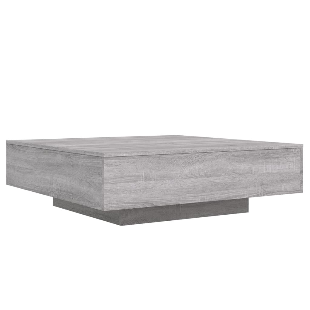 sofabord 100x100x31 cm konstrueret træ grå sonoma-eg