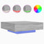 sofabord med LED-lys 100x100x31 cm grå sonoma-eg