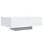 sofabord med LED-lys 85x55x31 cm hvid