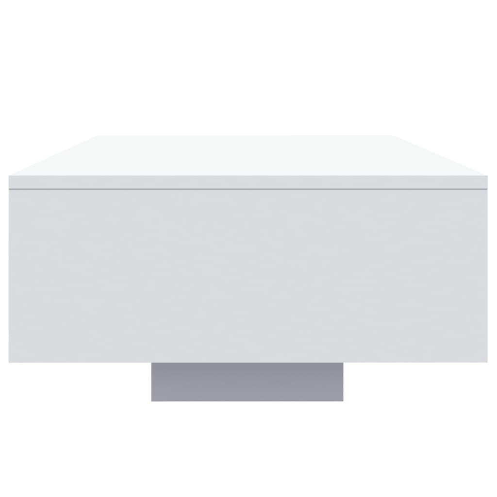 sofabord med LED-lys 85x55x31 cm hvid