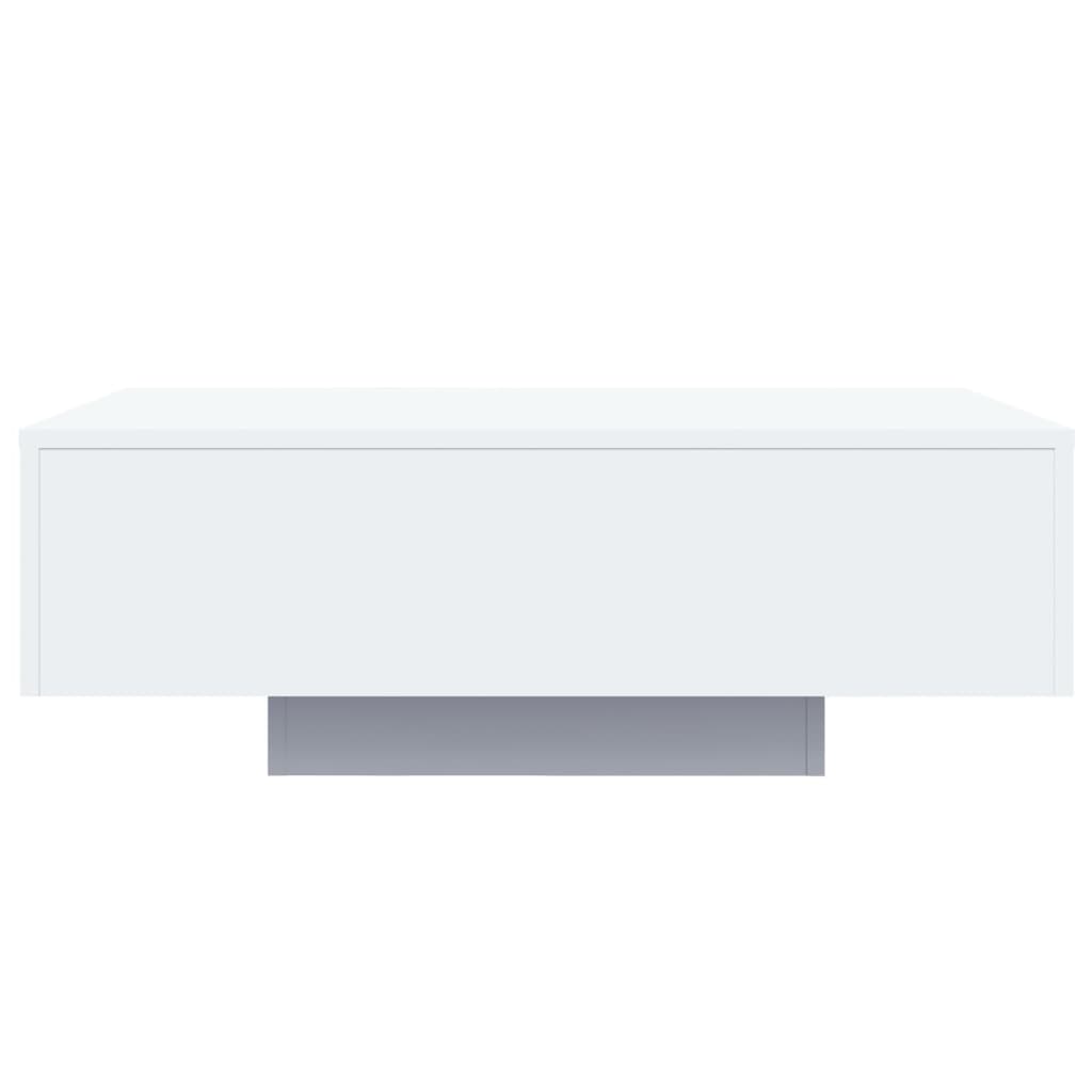 sofabord med LED-lys 85x55x31 cm hvid