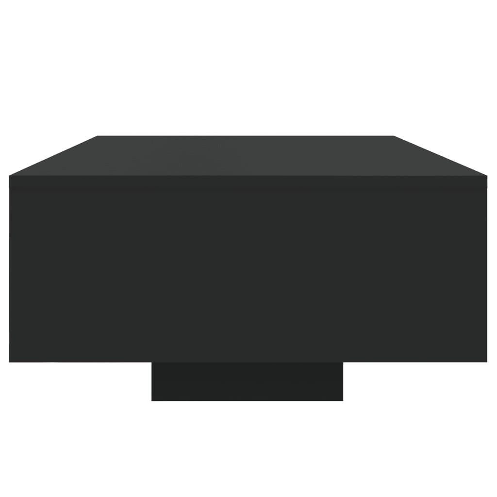 sofabord med LED-lys 85x55x31 cm sort