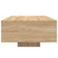 sofabord med LED-lys 85x55x31 cm sonoma-eg