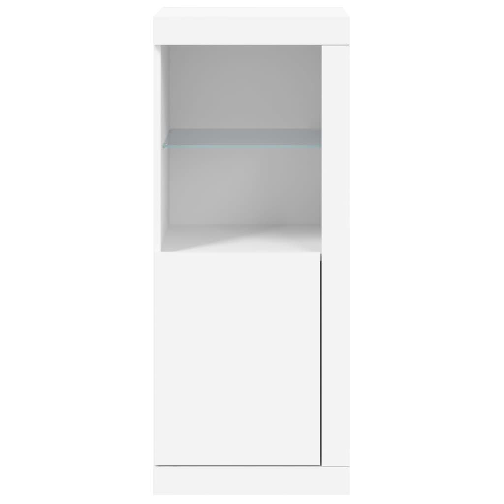 skænk med LED-lys 41x37x100 cm hvid