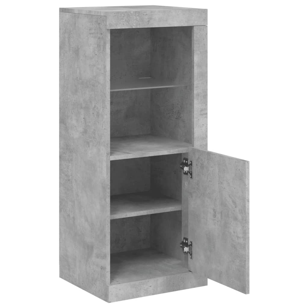 skænk med LED-lys 41x37x100 cm betongrå