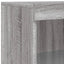 skænk med LED-lys 60,5x37x100 cm grå sonoma-eg