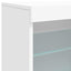 skænk med LED-lys 60,5x37x67 cm hvid