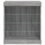 skænk med LED-lys 60,5x37x67 cm grå sonoma-eg