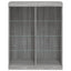 skænk med LED-lys 81x37x100 cm grå sonoma-eg