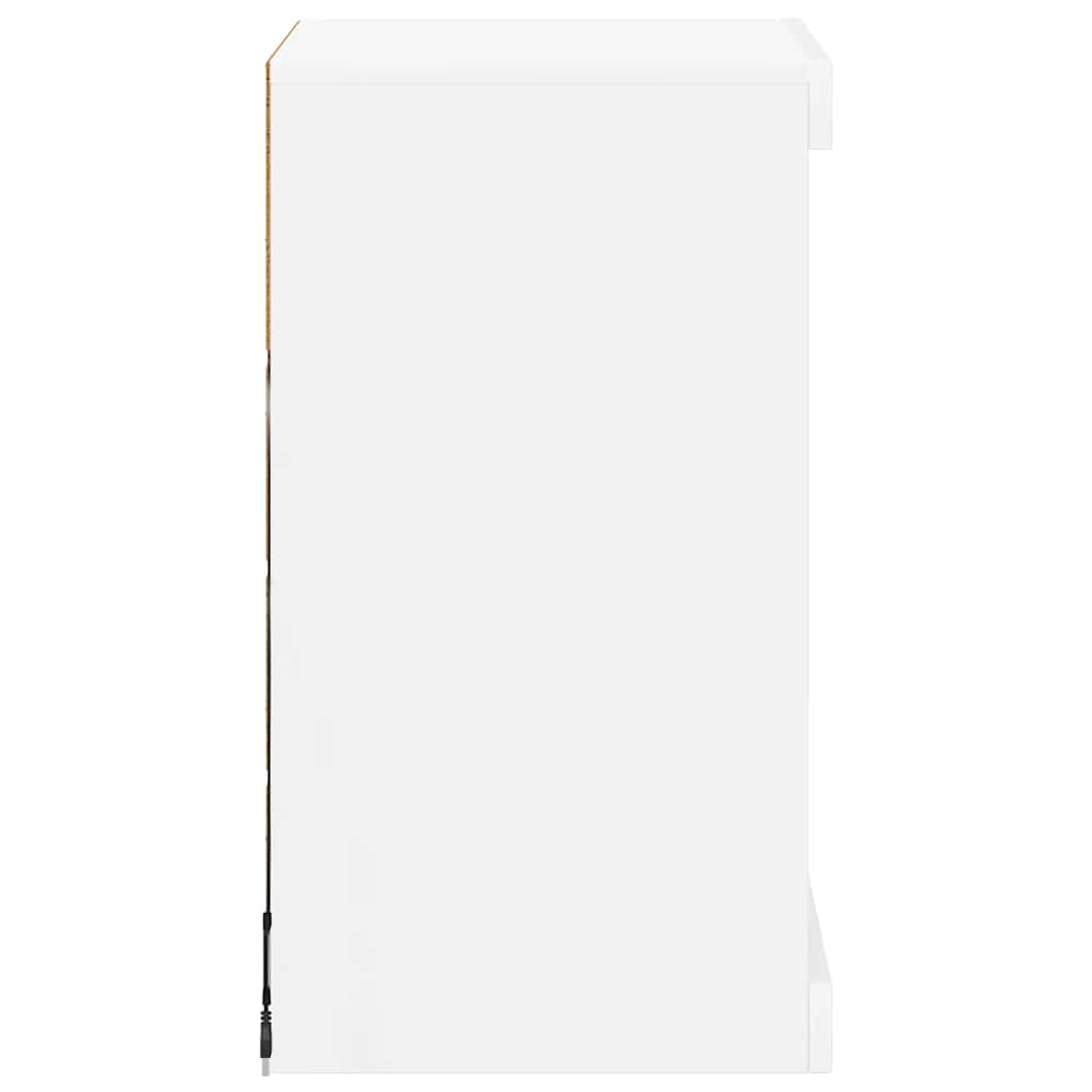 skænk med LED-lys 41x37x67 cm hvid