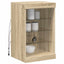 skænk med LED-lys 41x37x67 cm sonoma-eg