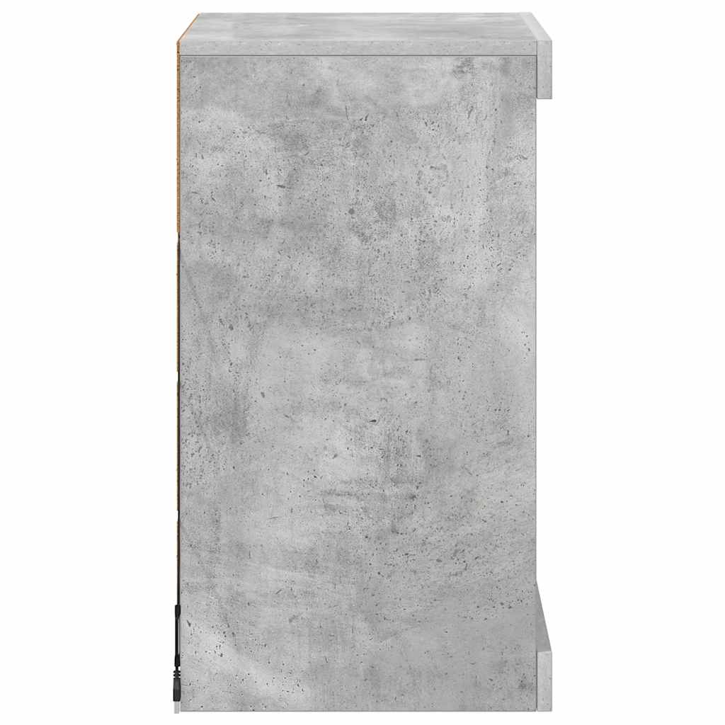 skænk med LED-lys 41x37x67 cm betongrå