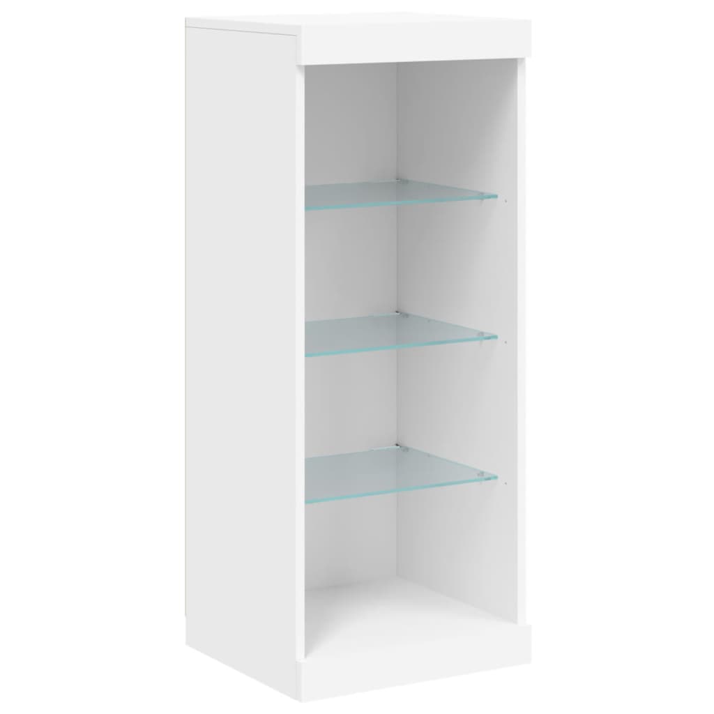 skænk med LED-lys 41x37x100 cm hvid