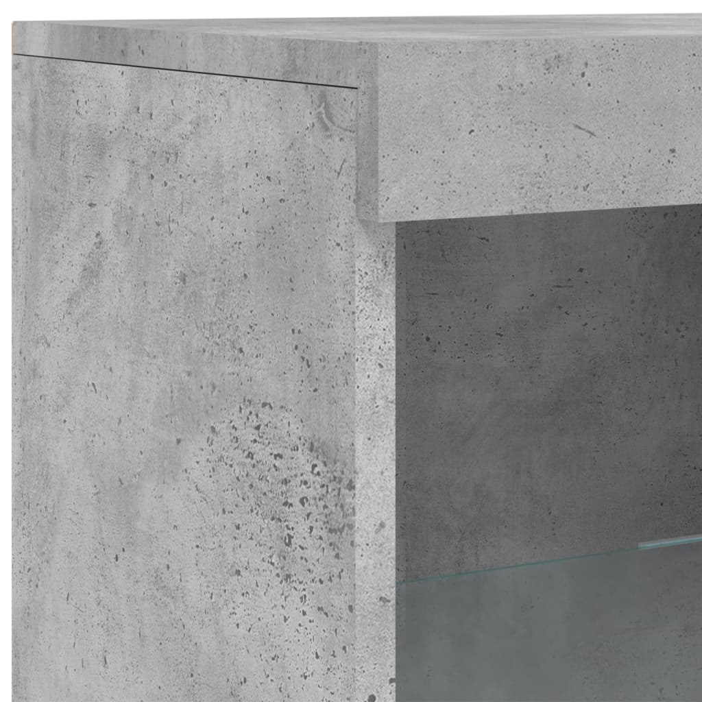 skænk med LED-lys 41x37x100 cm betongrå