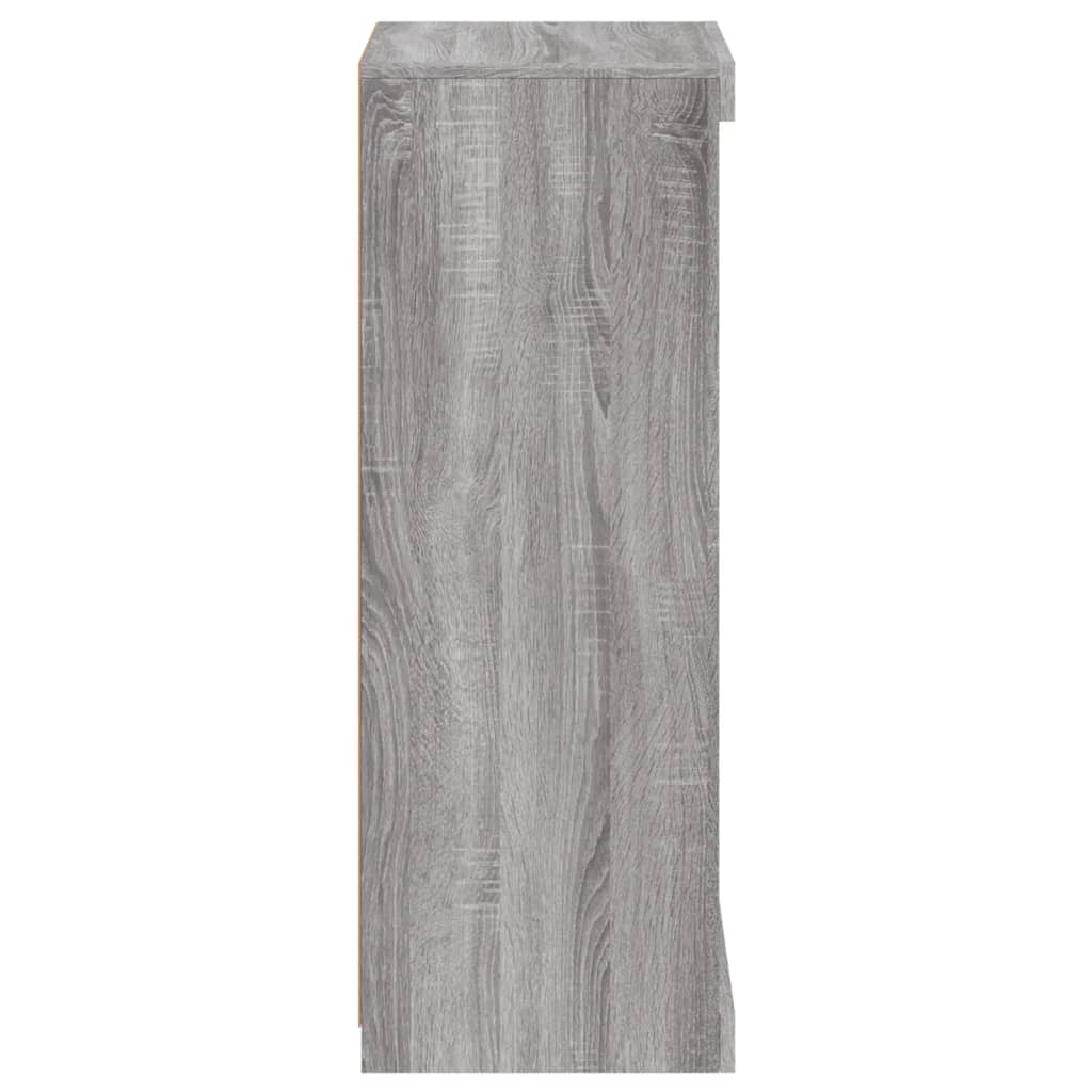skænk med LED-lys 41x37x100 cm grå sonoma-eg