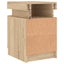 sengebord med LED-lys 35x39x55 cm sonoma-eg